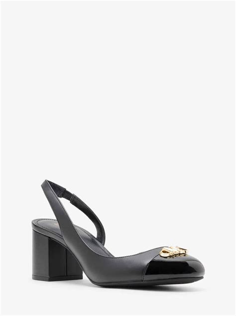 Perla Leather Slingback Pump 